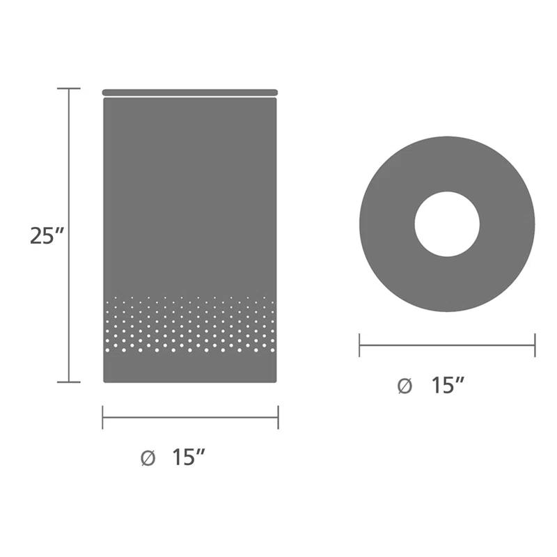 Brabantia 16-Gallon White Laundry Bin with Cork Lid