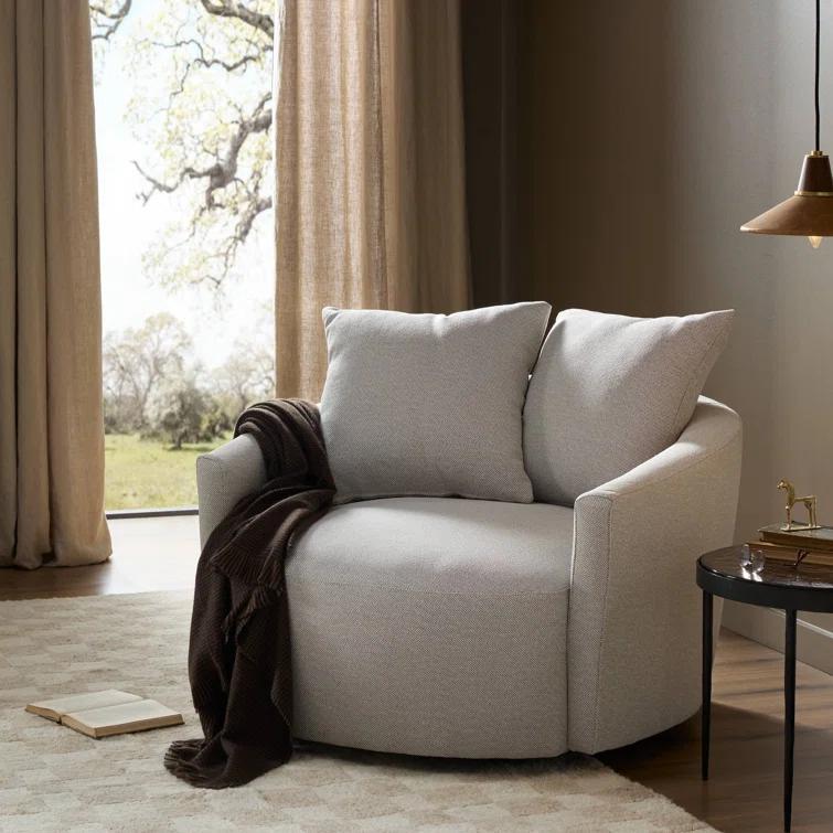 Kaila Swivel Chair - Delta Bisque