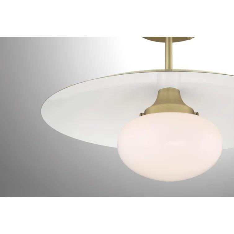 Shah Semi-Flush Mount Light - Brass / 16" Dia