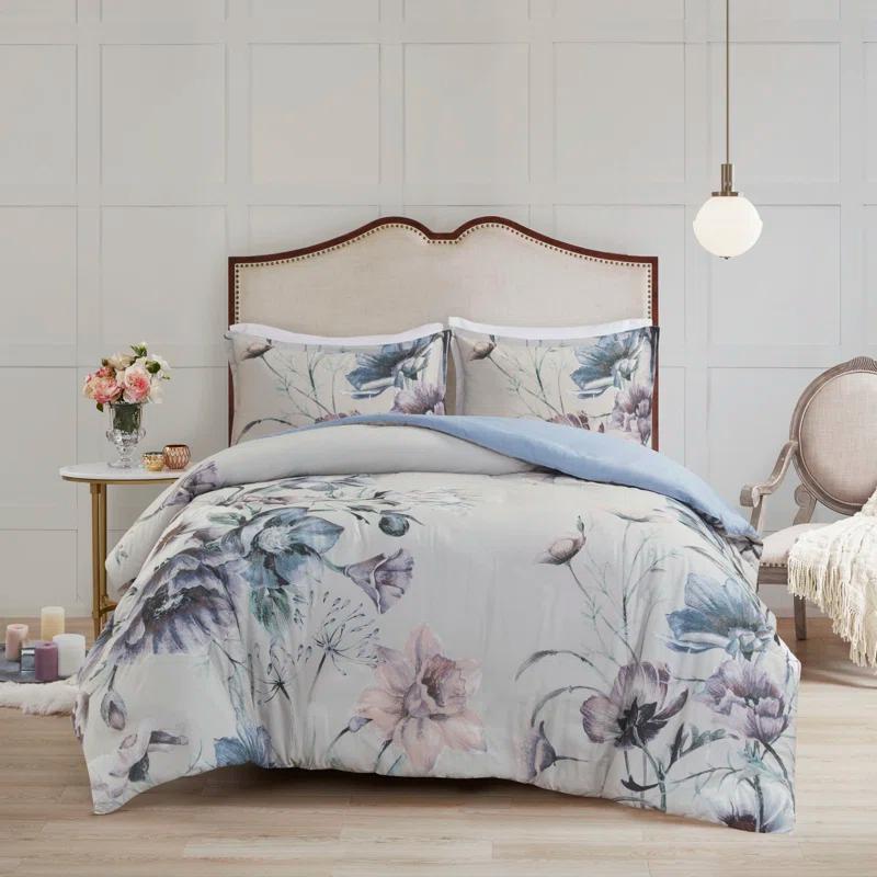 Madison Park Cassandra 3 Piece Cotton Duvet Cover Set