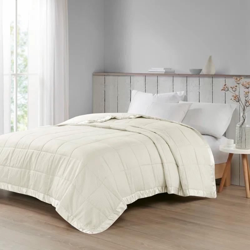 Cambria Oversized Down Alternative Blanket with Satin Trim