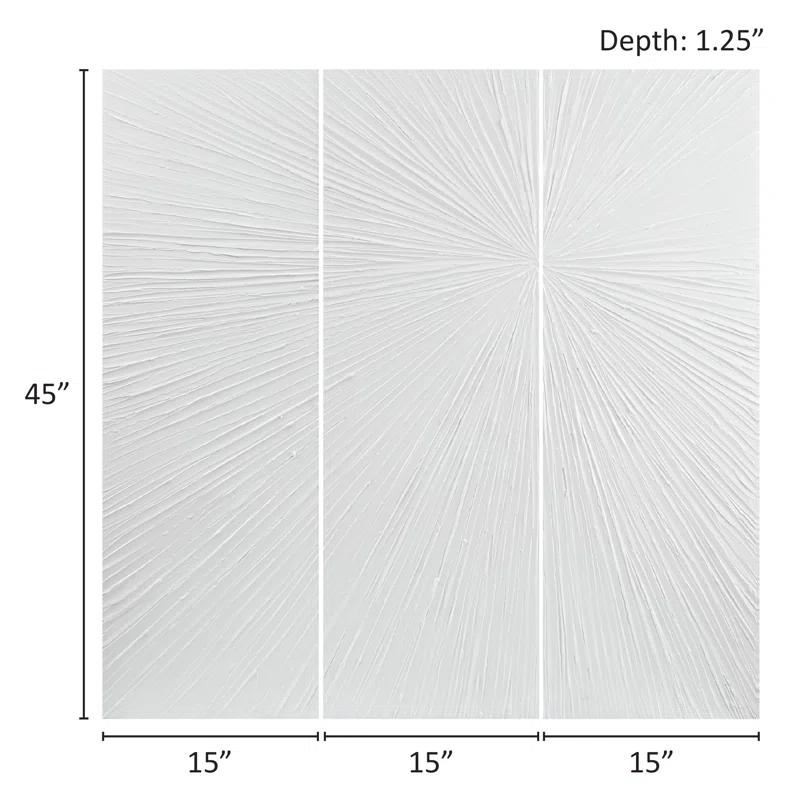 Madison Park Signature Sunburst 3-Piece Hand-Painted Resin Wall Art