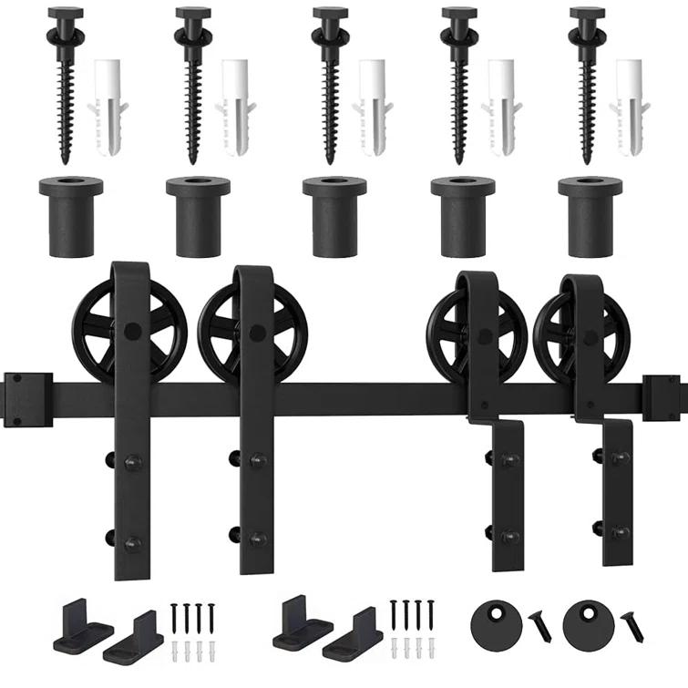HomLux Standard Double Barn Door Hardware Kit