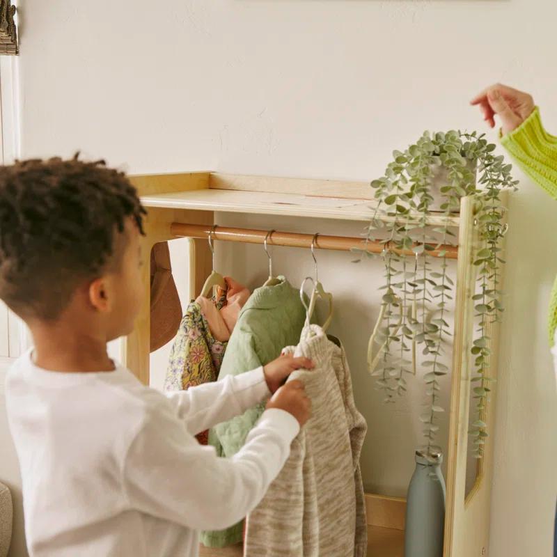 ECR4Kids ECR4Kids TrendiTot Clothing Rack, Natural