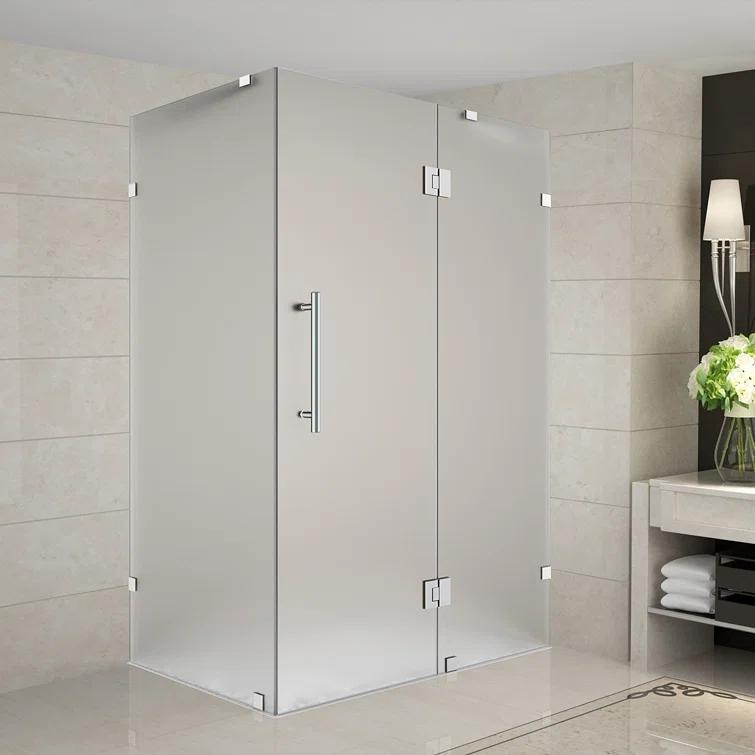 Aston Avalux 39" x 72" Rectangle Hinged Shower Enclosure SEN987F-SS-3936-10