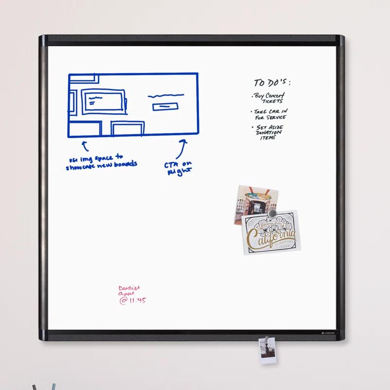 U Brands Wall Steel Magnetic Whiteboard