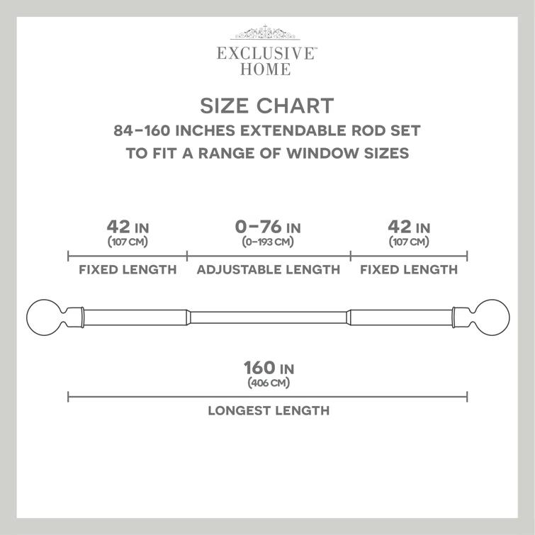 August Grove® EXCLUSIVE HOME Topper 1" Curtain Rod and Finial Set