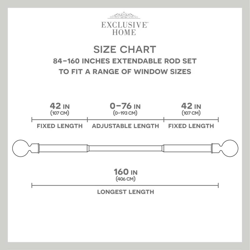 August Grove® EXCLUSIVE HOME Topper 1" Curtain Rod and Finial Set