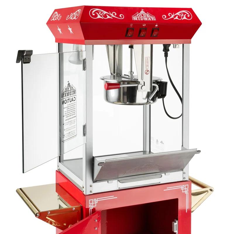 Olde Midway Vintage Popcorn Machine and Cart