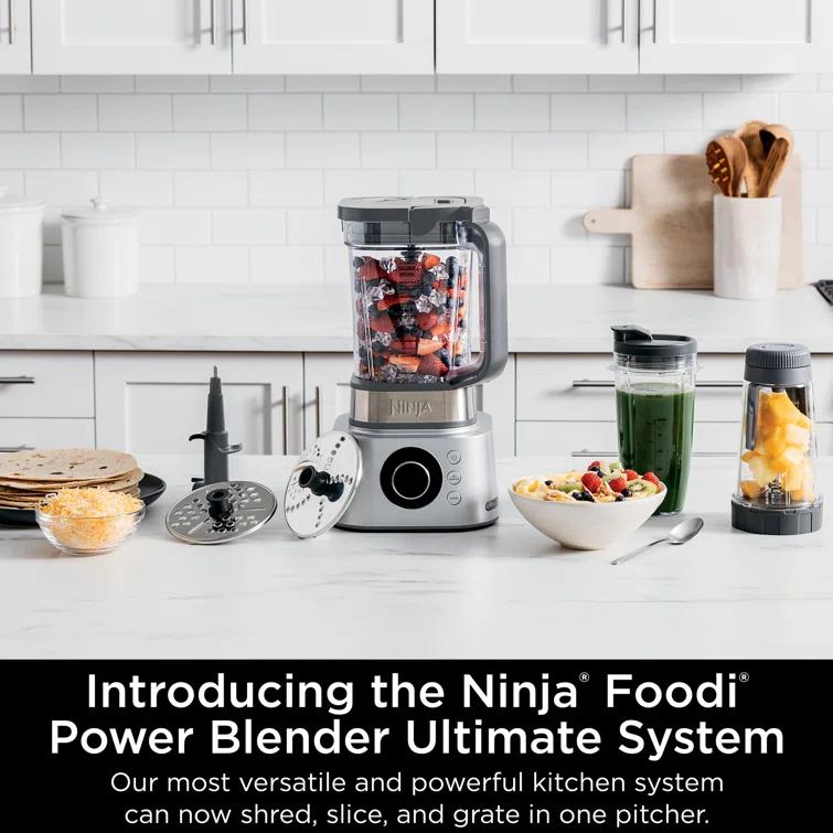 Ninja Ninja Blender and Food Processor System, Power Blenders For-Kitchen and Personal Size, Smoothie Maker, 6 Functions, 72-oz. Glass Pitcher and To-Go Cups