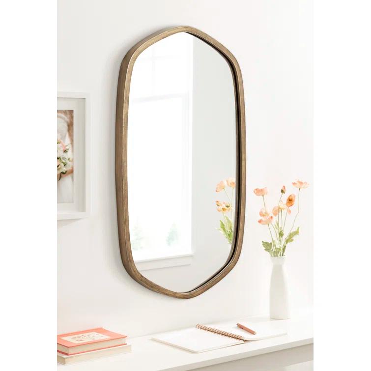 Glover Wood Hexagon Mirror