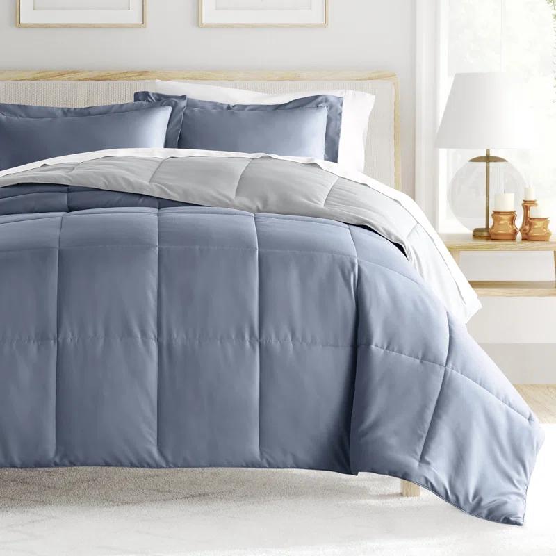 Reversible Down-Alternative Comforter Bedding Set