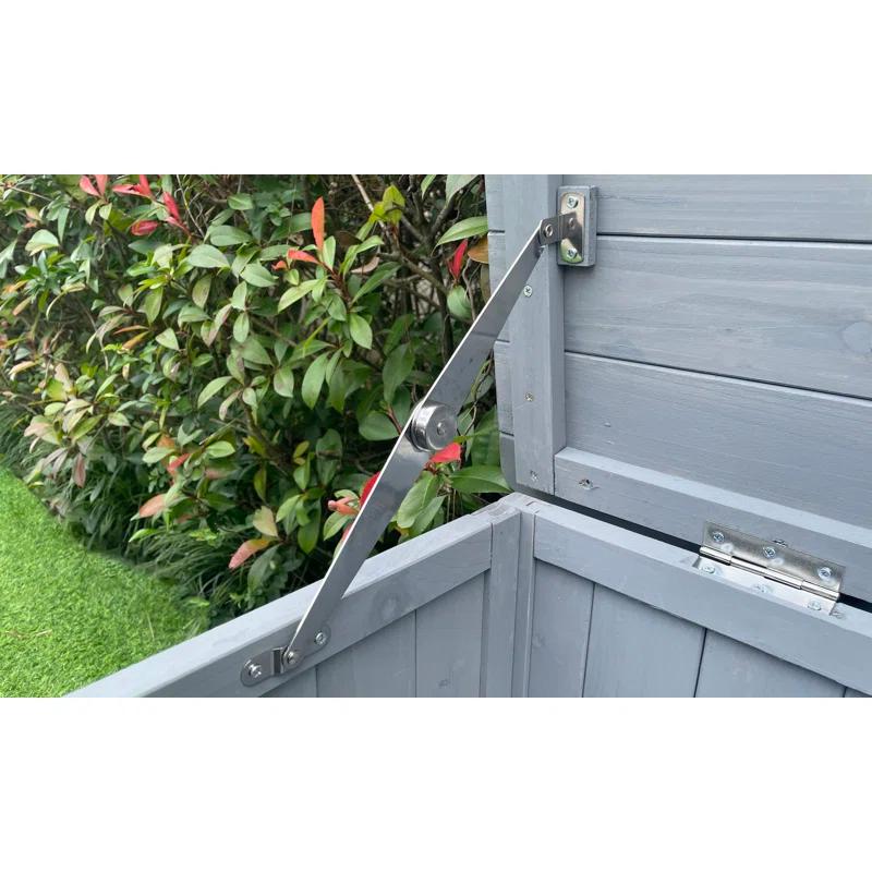 Hanover Hanover 50'' W 60 Gallons Water Resistant Solid + Manufactured Wood Fir Deck Box in Gray