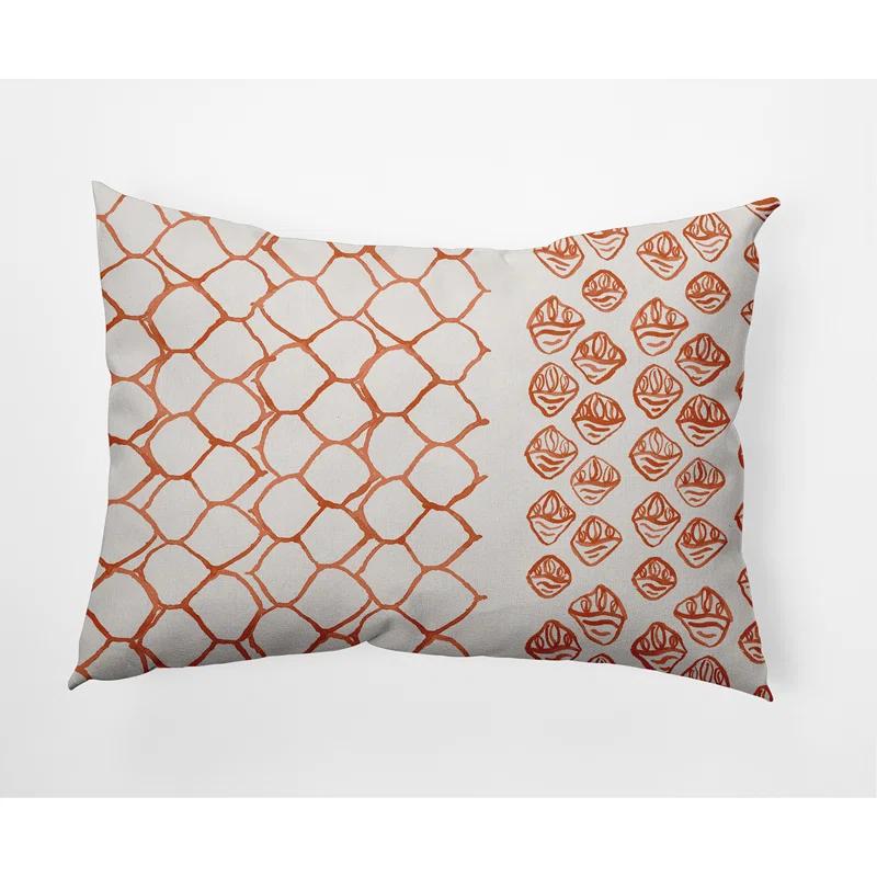 e by design Geometric Indoor/Outdoor Reversible Throw Pillow