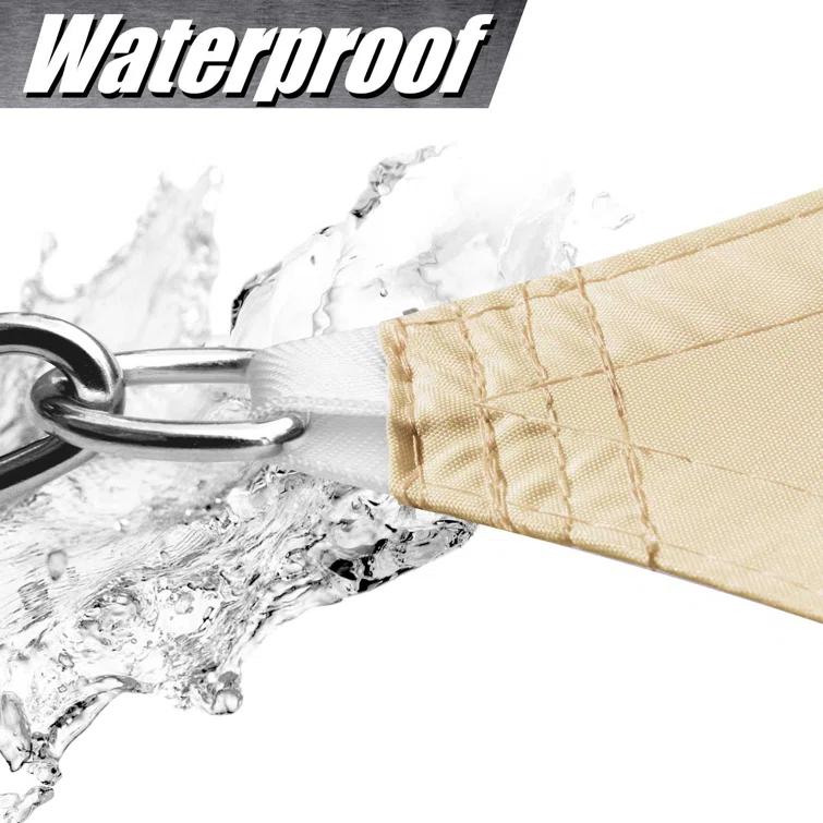 ColourTree Colourtree Triangle Waterproof Sun Shade Sail With Installation Winch Kit