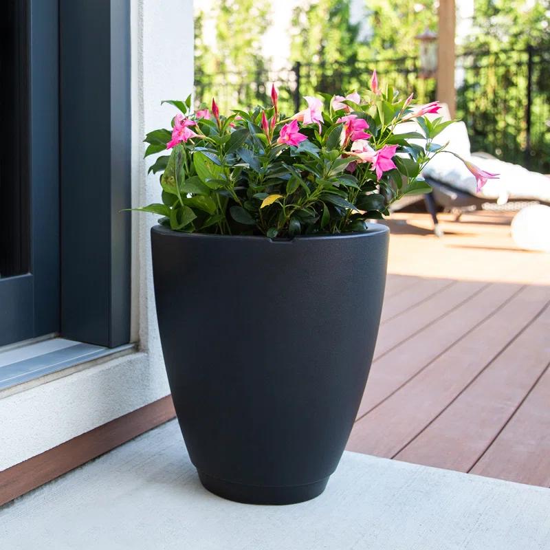 Mayne Inc. Caprio Tall Resin Pot Planter with Water Reservoir