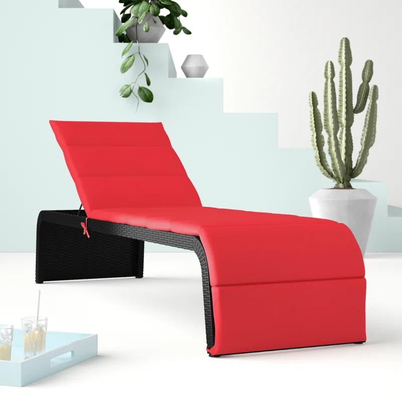 Hashtag Home Wallingford 85" Long Reclining Single chaise with Cushions