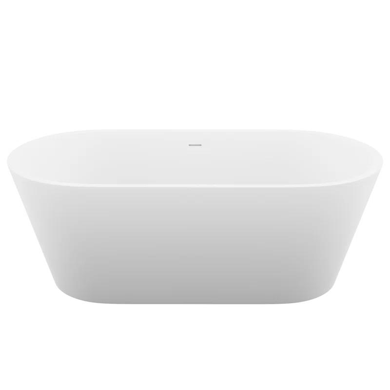 Rossetto 66.8'' x 24.25'' Freestanding Soaking Solid Surface Bathtub