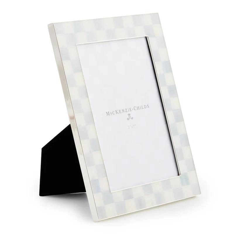 MacKenzie-Childs Sterling Check Plated 5"X7" Frame