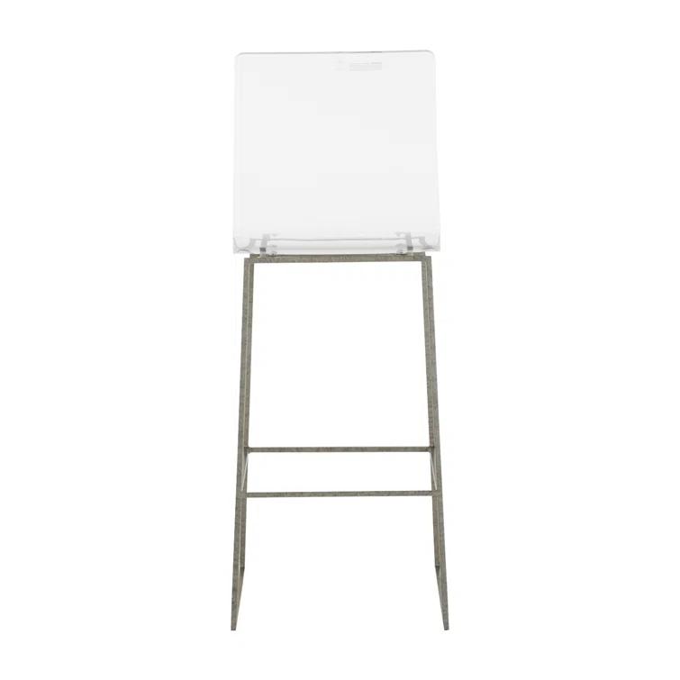 Gabby King 30.25" Bar Height Stool - Silver