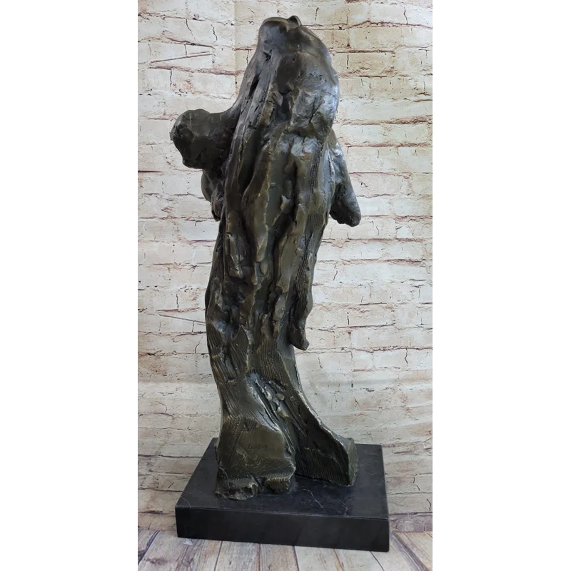 Red Barrel Studio® Tebbo Bronze Statue Figure Abstract Dancer Art Deco Modern Art Bronze Sculpture Deco