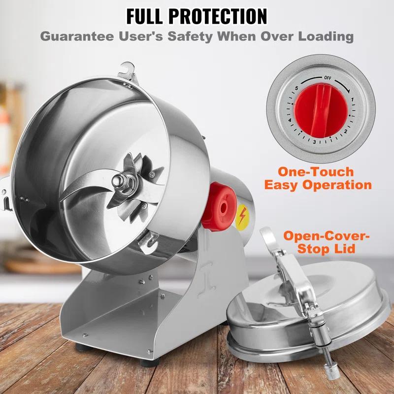 VEVOR 2500g Commercial Spice Grinder Electric Grain Mill Grinder High Speed | Wayfair