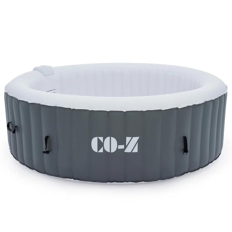 CO-Z 110 Volt 6 Person - Person 130 - Jet Vinyl Round Inflatable Hot Tub