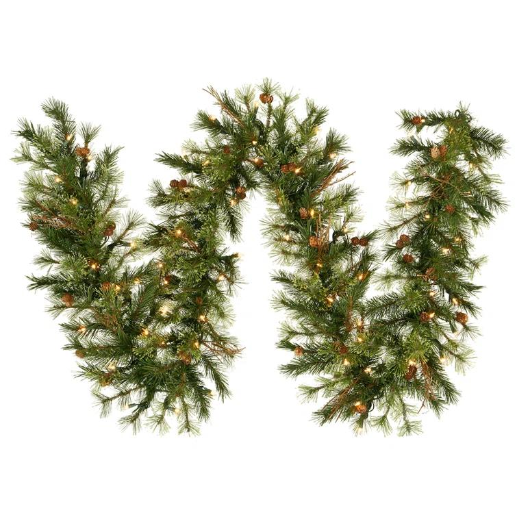 Andover Mills™ Galarza 9' Garland with Clear/White Lights | Wayfair