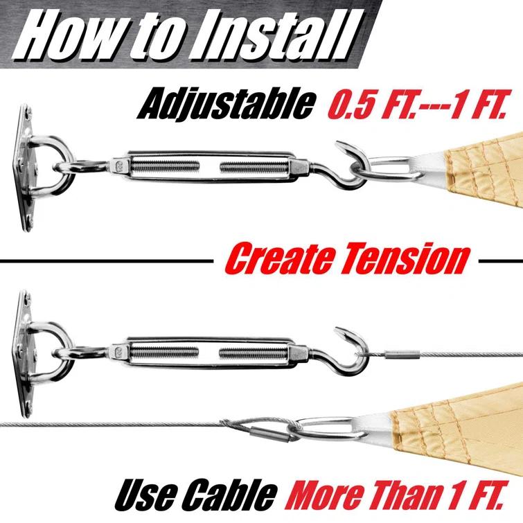 ColourTree Waterproof 7' x 12' Rectangle Shade Sail