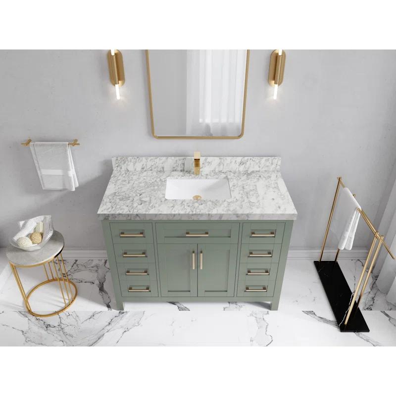 Willow Collections Cambridge 48'' Single Bathroom Vanity with Quartz Top