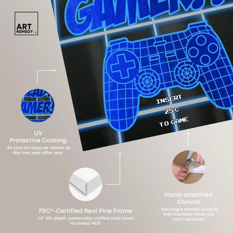 Art Remedy Ready Gamer Canvas Gamer Art Prints by Art Remedy