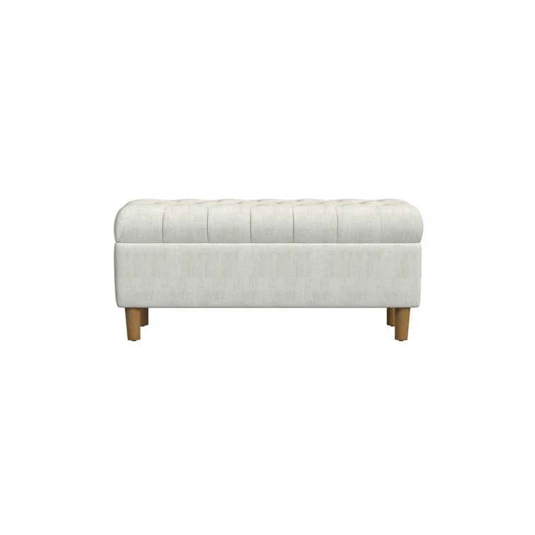 HomePop Polyester Upholstered Storage Bench