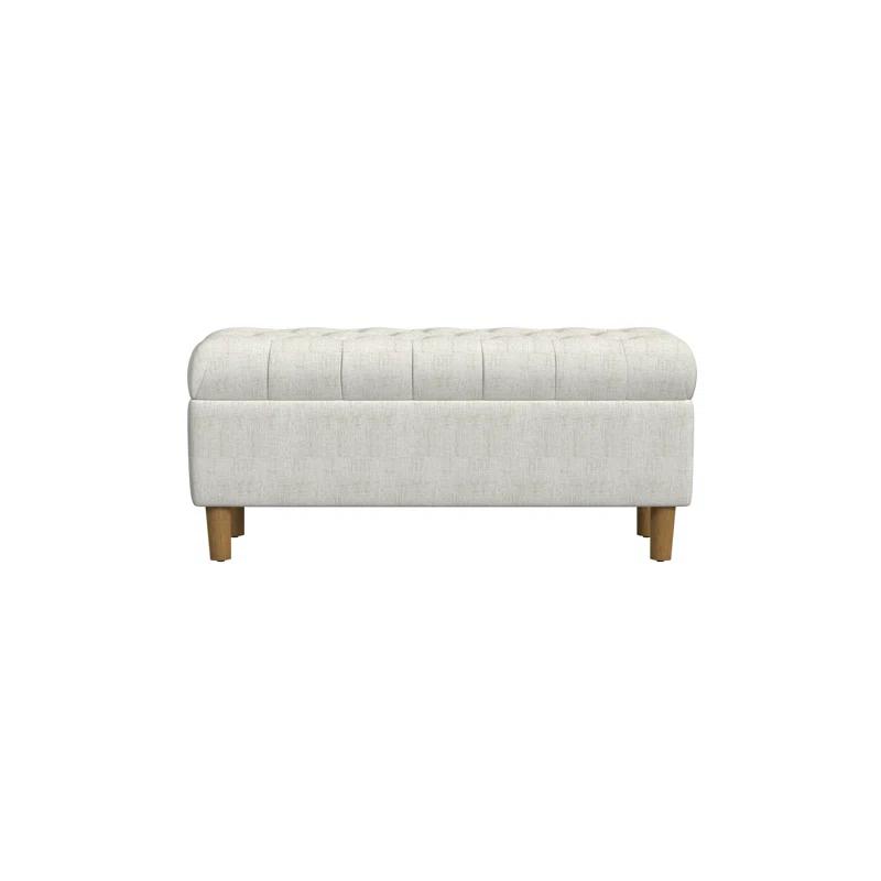 HomePop Polyester Upholstered Storage Bench