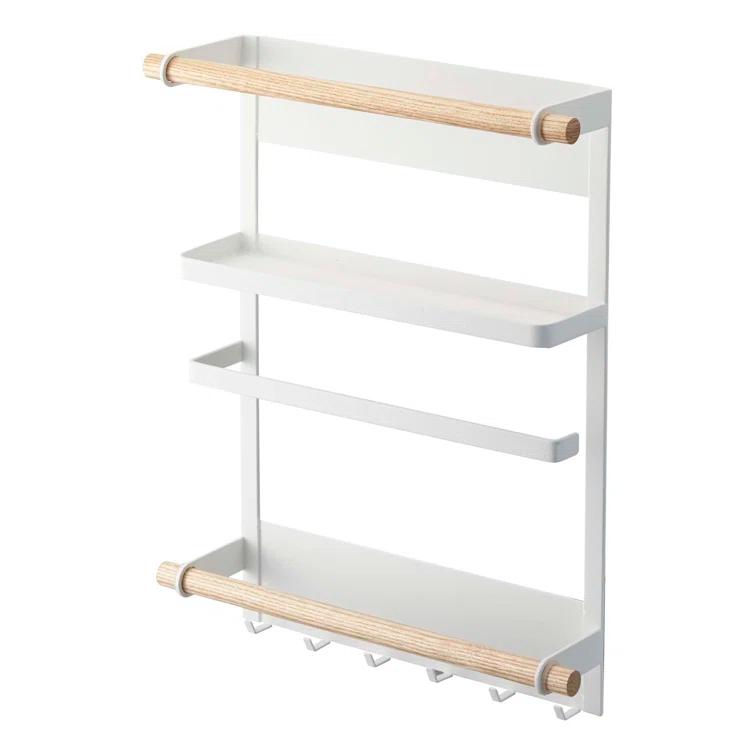 Yamazaki Tosca White Magnetic Kitchen Organization Rack