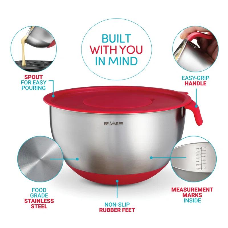 Belwares Stainless Steel Nested Mixing Bowl Set