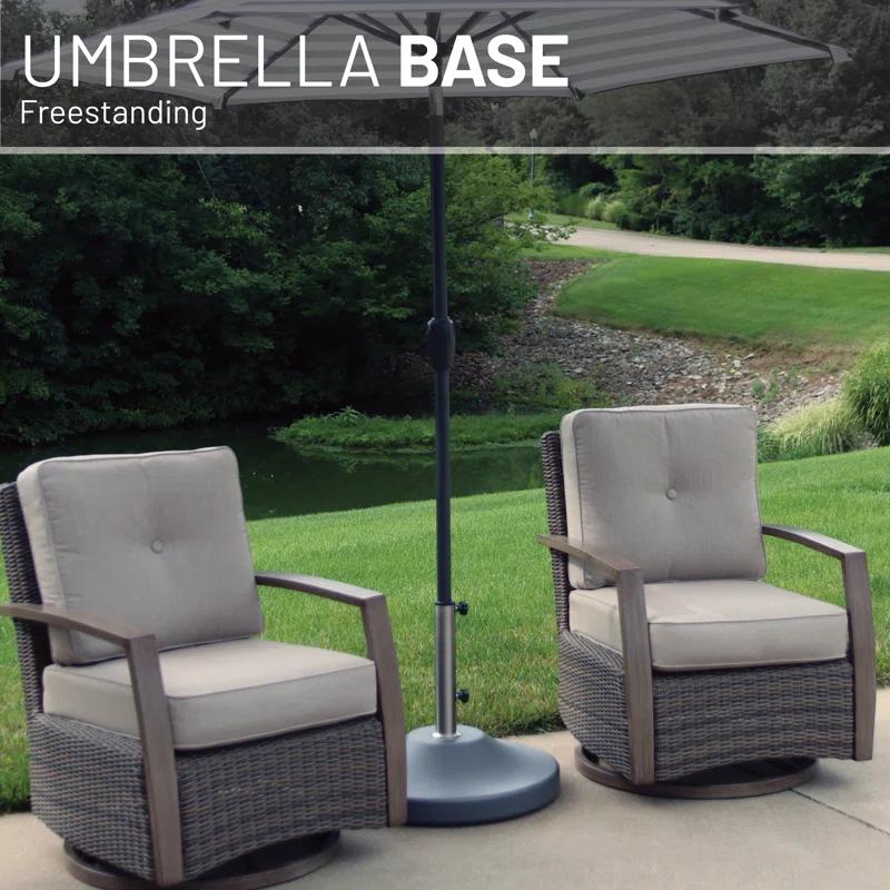 US Weight Fillable 120lb Capacity Free Standing Patio Umbrella Base