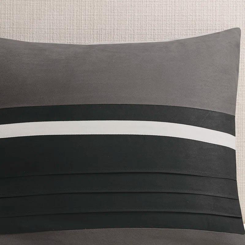 Madison Park Palmer 7 PC Pieced Faux Suede Comforter Set