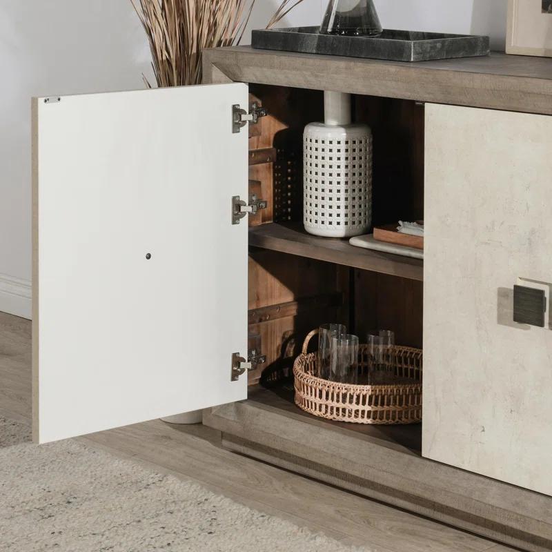Classic Home Denver 50" Wood Distressed Gray Cabinet