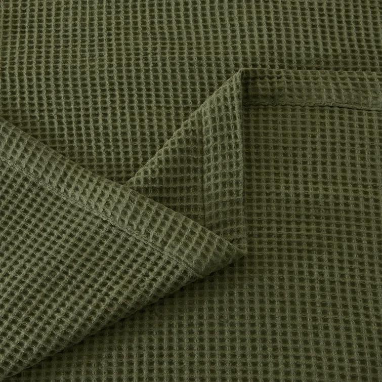 Solid Cotton Waffle Weave Blanket