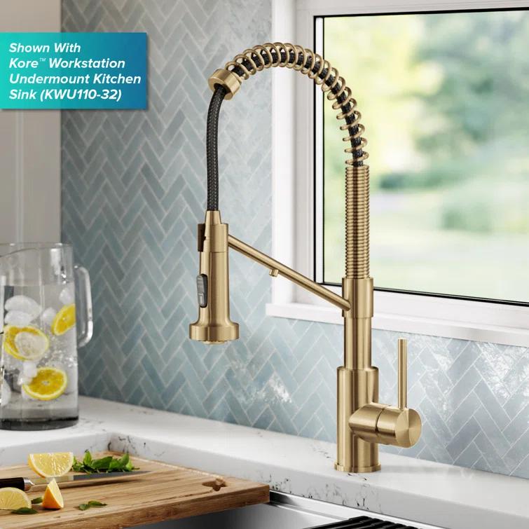 Kraus KRAUS Bolden 2-in-1 Commercial Style Pull-Down Single Handle Water Filter Kitchen Faucet for Reverse Osmosis or Water Filtration System KFF-1610BB