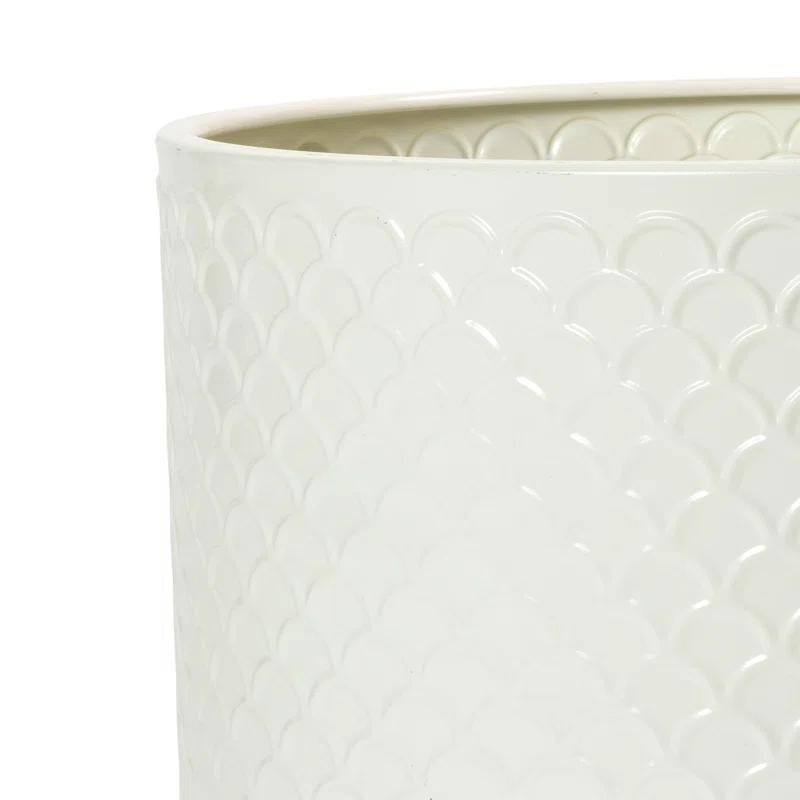 Aspire Asbella Mid Century Modern Indoor Metal Pot Planter 4-Leg Wood Base - Set