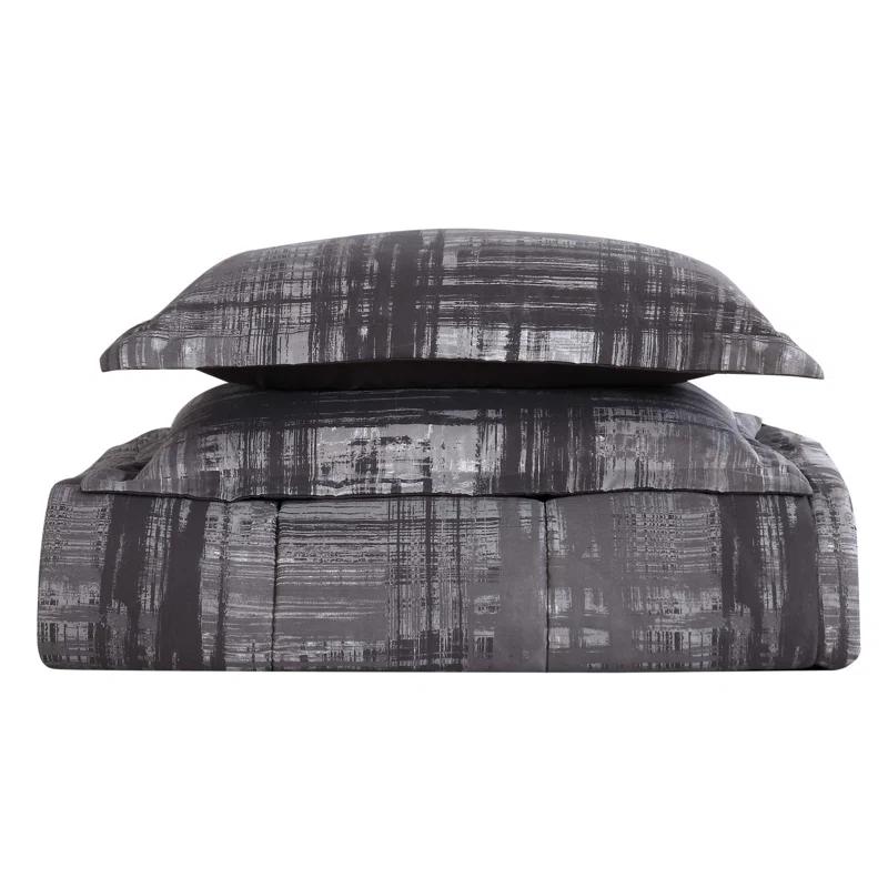 Style 212 Camden Modern & Contemporary Box Stitch Plaid Comforter Set