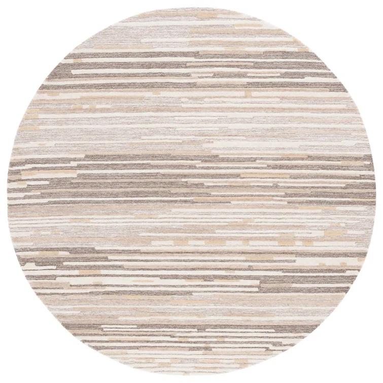 Martha Stewart Martha Stewart 300 Hand Tufted Wool/Cotton with Latex Abstract Rug in Brown/Beige