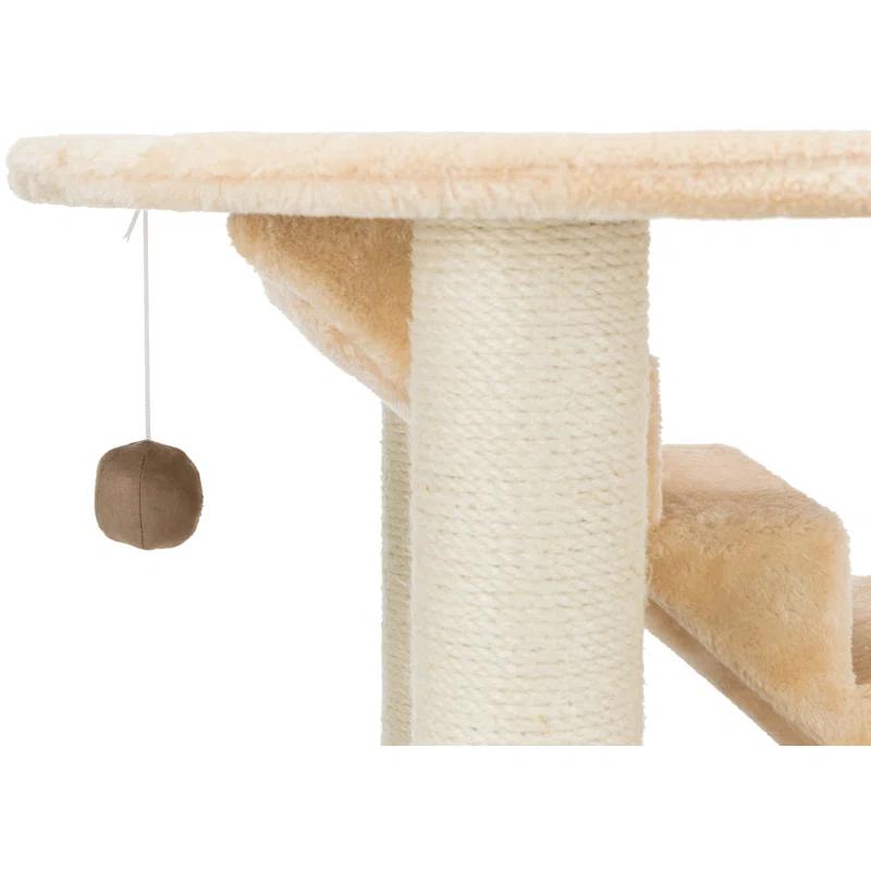TRIXIE Elsa Senior 43.7" Cat Tower, Sisal Scratching Posts, Plush Hammock, Stairs, Top Platform Bed, Dangling Cat Toy