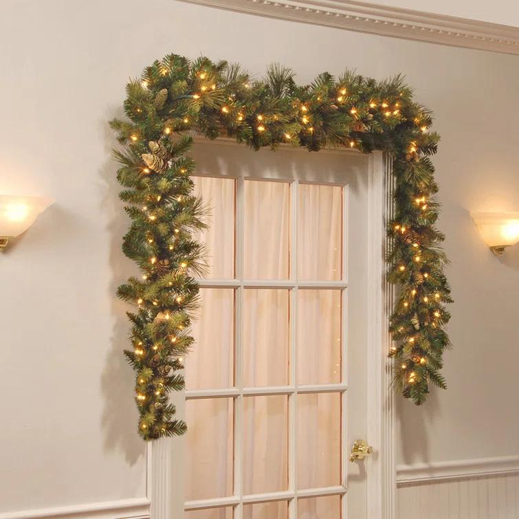 9ft. Carolina Pine Garland with Clear Lights