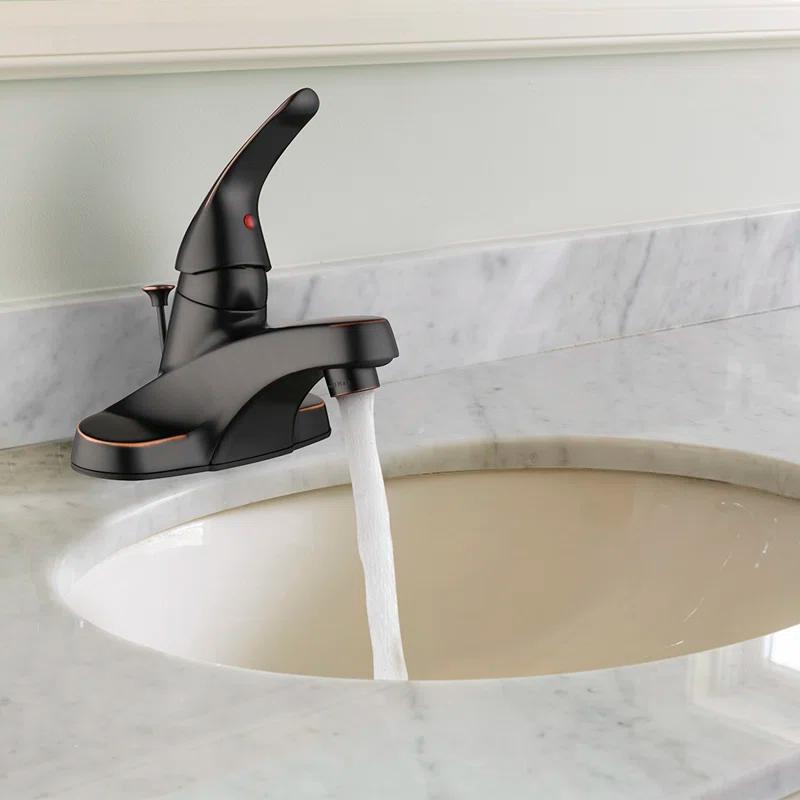 Middleton 4 in. Centerset 1-Handle Bathroom Faucet in Satin Nickel