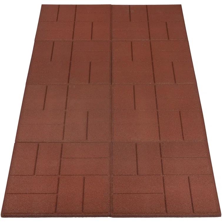 Pure Garden Deck Tiles 8-Pack - Dual-Sided Outdoor Flooring Tile - 28SQFT Rubber Pavers for Outside Patio, Garden Walkway, Balcony, or Shed