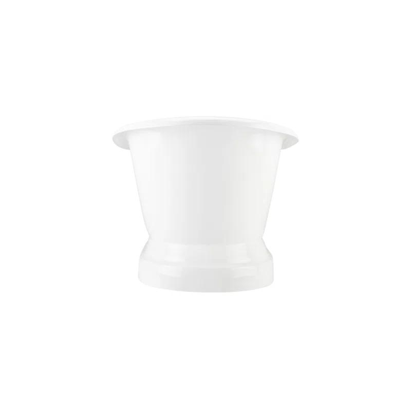 Frayser 71" Cast Iron Soaking Double Slipper Pedestal Freestanding Tub with Rolled Rim and Drain Kit