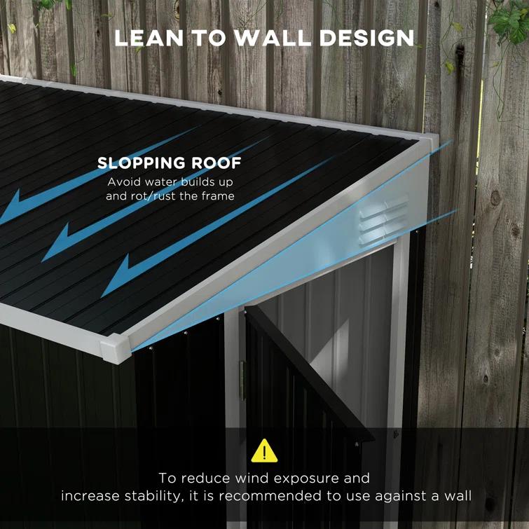 Outsunny Metal Lean-to Storage Shed
