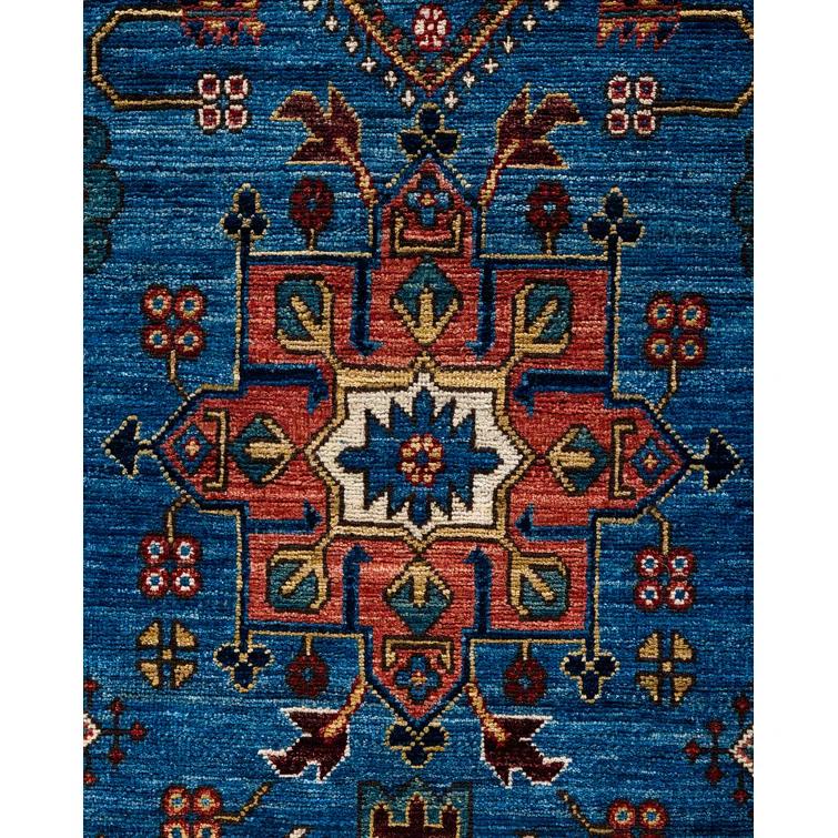 Solo Rugs One-of-a-Kind Rectangle 8' X 10'3" Wool Area Rug Light Blue/Red/Brown/Navy